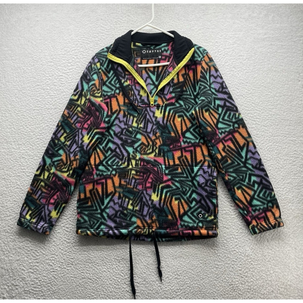 Empyre Jacket Mens Small S Tech Fleece Neon Graffiti Retro Y2K Skater Colorful - Picture 2 of 13